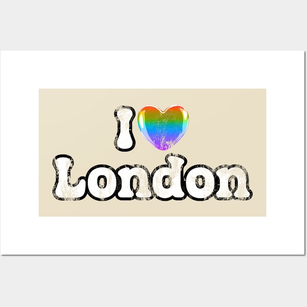 i love rainbow london Wall Art by Creatum